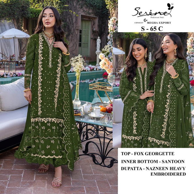 Serene S 65 Heavy Festive Wear Designer Georgette Pakistani Salwar Suits Collection